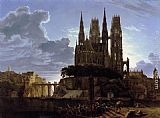 Karl Friedrich Schinkel Medieval Town by Water painting